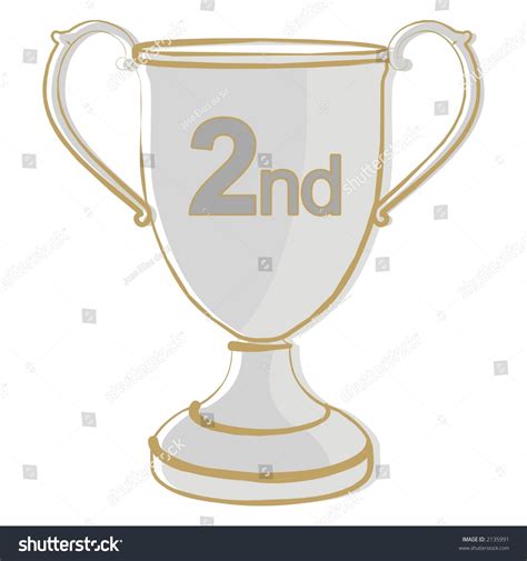 2nd Place Silver Trophy Stock Vector Royalty Free 2135991 Shutterstock