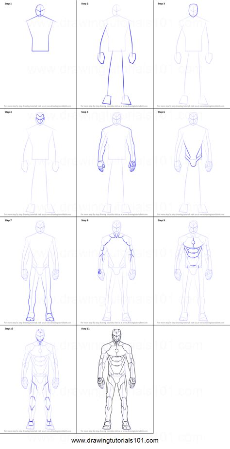 How To Draw Iron Man Suit Printable Drawing Sheet By