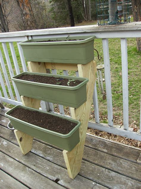 Three tier planter made with stair stringers herb planter | Planter pots outdoor, Tiered planter ...