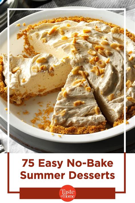 75 Easy No Bake Summer Desserts Peanut Butter Cream Pie Desserts Cream Pie