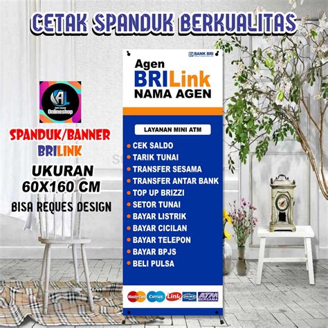 Jual Spanduk Banner Berdiri Agen Brilink Model B Indonesia Shopee