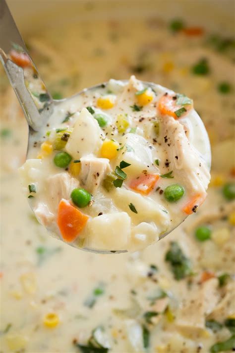 From chicken pot pies to quesadillas and risotto, there's a chicken soup recipe for every taste and every occasion. Creamy Chicken Pot Pie Soup - It's filled with tender ...