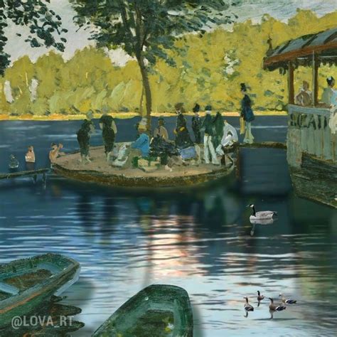 Lovart®️ On Instagram “bain à La Grenouillère 1869 Claude Monet