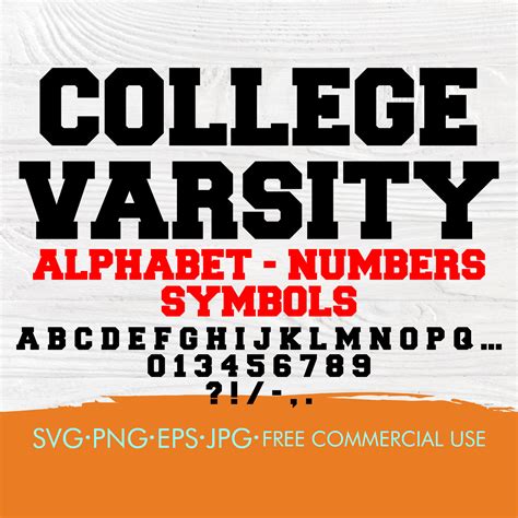 Varsity Font Svg College Font Svg Varsity Alphabet Svg College