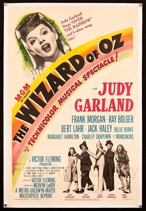 The Wizard Of Oz Movie Poster 1 Sheet 27x41 Original Vintage Movie
