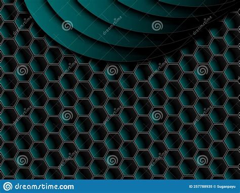 Illustration Picture Of Colorful Geometric Hexagonal Background Stock