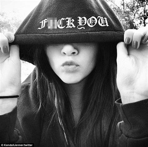 Kendall Jenner Wears A F Word Hoodie After Trying Out Fake Tattoos