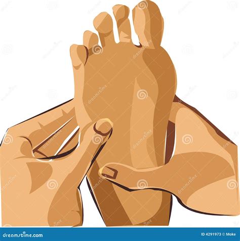 foot massage stock vector illustration of easing rehabilitation 4291973