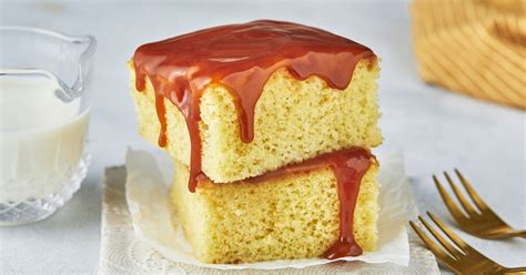 Milchkuchen so saftig lecker mit Karamell