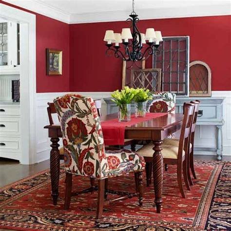 In stock at store today. 20 Dramatic Red Dining Room Walls That Dare to Be Different