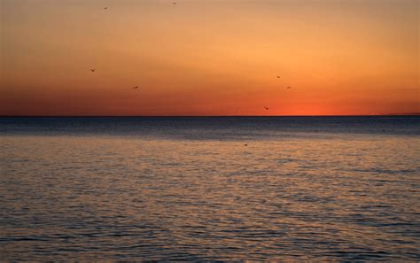 Daybreak Over Lake Michigan At Point Beach Wisconsin Image Free