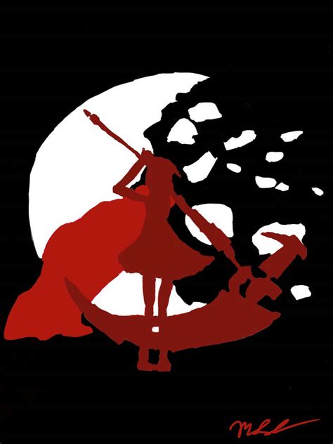 Rwby Ruby Rose Silhouette By Besottedchimp19 On Deviantart