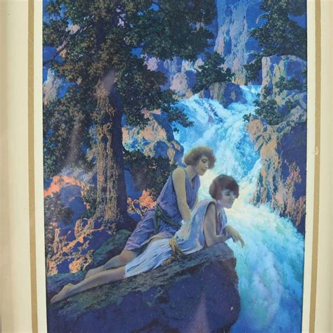 Art Deco Print Of Waterfall After Original By Maxfield Parrish