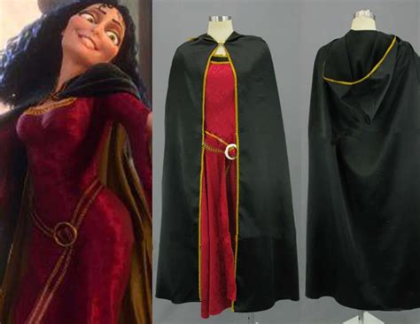 Rapunzel Tangled Mother Gothel Dress Costume Cosplay Adult Womans Medieval Dress Party Cosplay