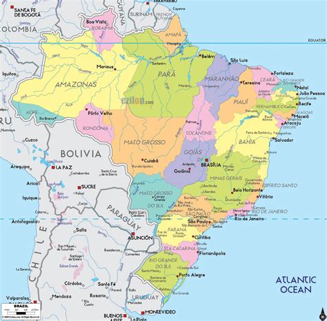 Mapas Del Mundo Mapa De Brasil Con Las Ciudades Images