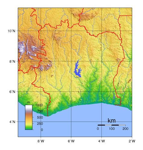 Road Map Of Ivory Coast Ezilon Maps