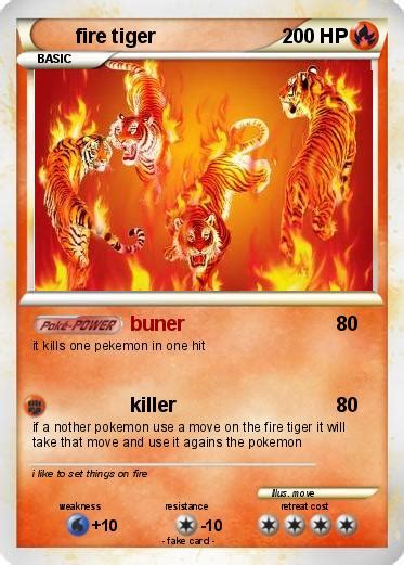 Pokémon Fire Tiger 7 7 Buner My Pokemon Card