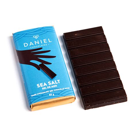 Sea Salt Dark Chocolate Bar G Daniel Chocolates