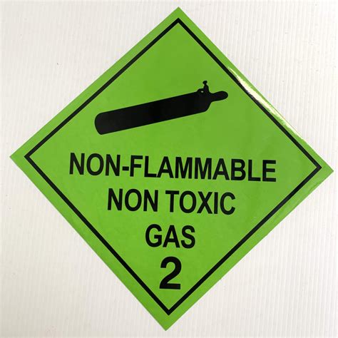Hazardous Materials Placard Non Flammable Non Toxic Gas Class 2 Marair