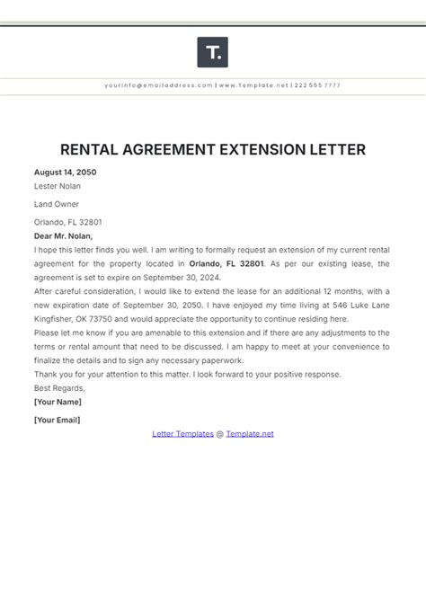 FREE Rental Agreement Letter Templates & Examples - Edit Online