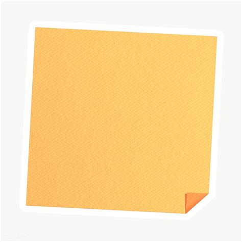 Yellow Paper Sticky Note Design Element Free Image By