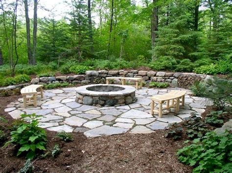 Easy Fire Pit Landscaping Ideas Small Side Patio Ideas Us Blue River Rock For Landscaping