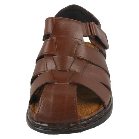 Mens Moza X Closed Toe Leather Sandals B 207814 Ebay