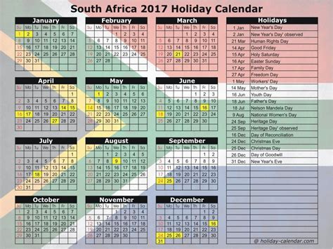 These dates may be modified as official changes are announced, so please check back regularly for updates. South Africa 2017 Holiday Calendar | Holiday calendar ...