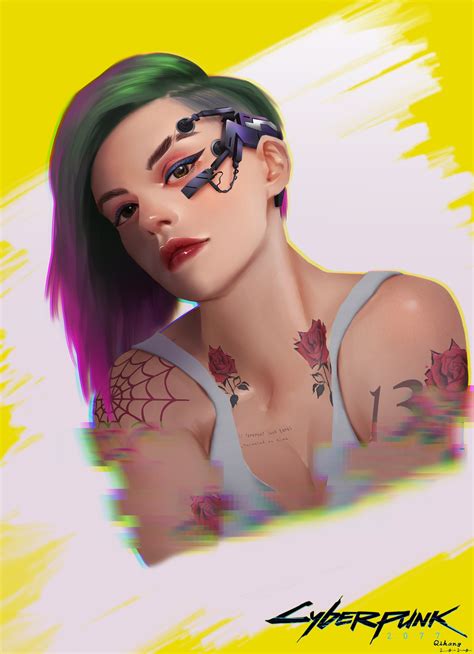 Looking At Viewer Face Tattoo Drawing Video Game Girls Undercut