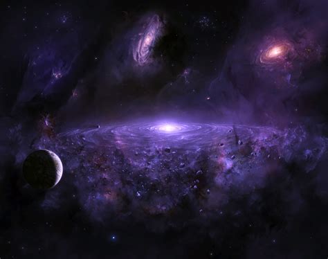 วอลเปเปอร์ กาแลคซี พื้นที่ ศิลปะอวกาศ เนบิวลา บรรยากาศ ดาว