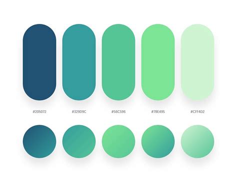 Green Color Palette For Web Design