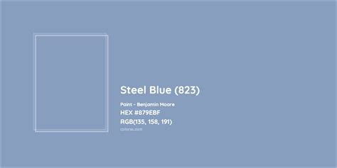 Benjamin Moore Steel Blue 823 Paint Color Codes Similar Paints And