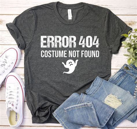 Error 404 Costume Not Found Funny Halloween Shirt Costume Etsy