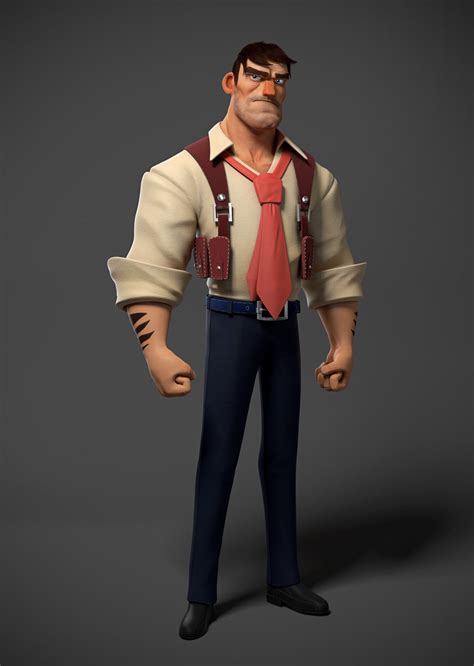 Sam Rockwell Léo Rezende Character Design Male 3d Model Character