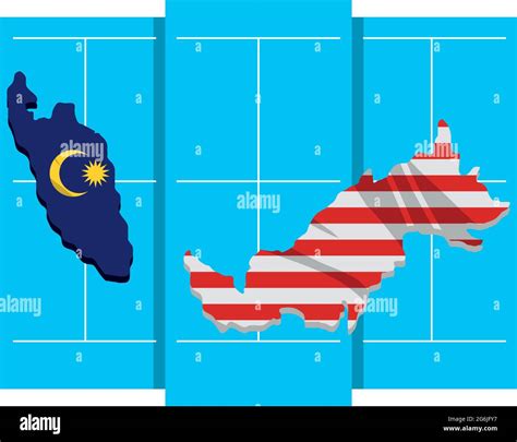 Malaysia Flag And Map Stock Vector Image And Art Alamy