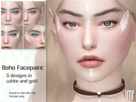 Imf Boho Facepaint By Izziemcfire At Tsr Sims 4 Updates