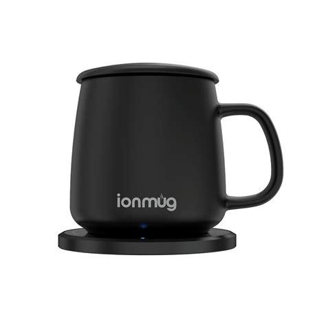 Ionmug And Charging Coaster 128oz Ceramic Coffee Mug With Lid And Mug