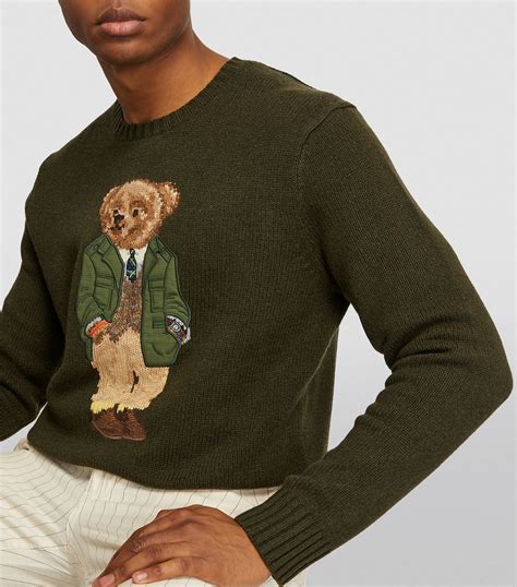 Wool Cashmere Polo Bear Sweater