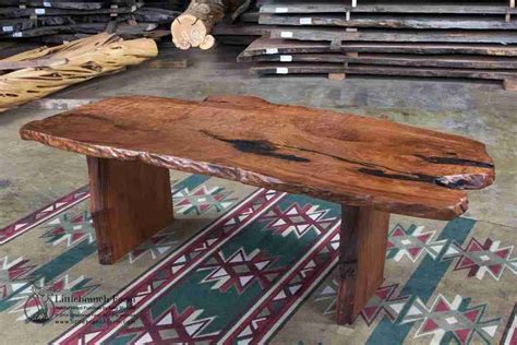 Rustic Dining Table Live Edge Wood Slabs Littlebranch Farm