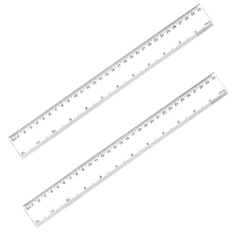 Straight Ruler 30cm 12 Inch Metric Double Scale Plastic Measuring Tool