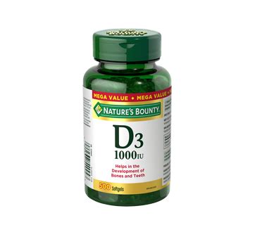 A dietary supplement can supply vitamin d without this mutagenic effect, but bypasses natural mechanisms that would prevent overdoses of vitamin d generated internally from sunlight. Vitamin D3 1000 IU, 500 units - Nature's Bounty : Vitamin ...