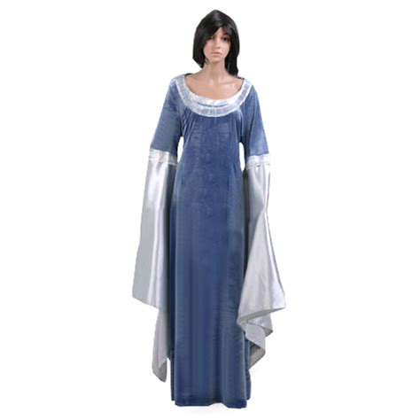 Free Shipping The Lord Of The Rings Arwen Traveling Dress Costume Blue