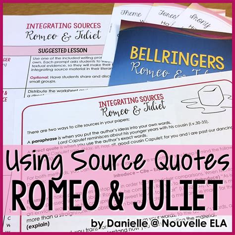 Using Quotes And Paraphrase In Literary Analysis Romeo And Juliet By Shakespeare Nouvelle Ela