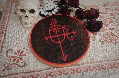 Wooden Santa Muerte Sigillum Sigil Sigilla Seal For Altar Etsy