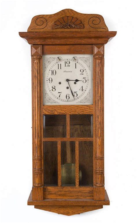 Ansonia Oak Wall Clock 20th Century Clocks Wall Horology Clocks And Watches