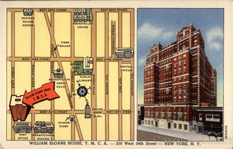 William Sloane House, YMCA New York, NY Maps