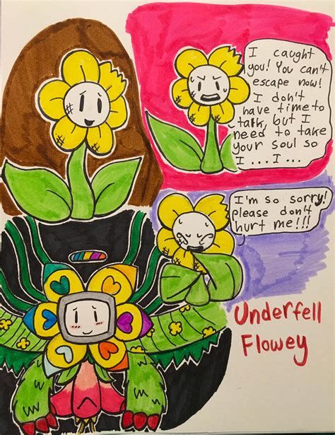 Underfell Flowey By Cyberfell On Deviantart