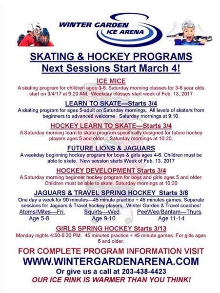 New Session Of Hockey Learn To Skate And Ice Mice At Winter Garden Ice