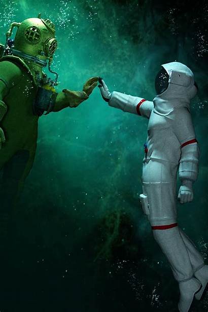 Astronaut Diver Scuba Underwater Iphone Galaxy Neo