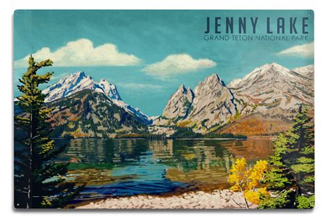 Grand Teton National Park Wyoming Jenny Lake Oil Painting Etsy